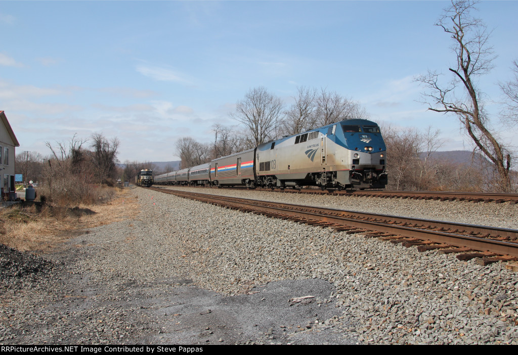 Amtrak 103 leading train 42